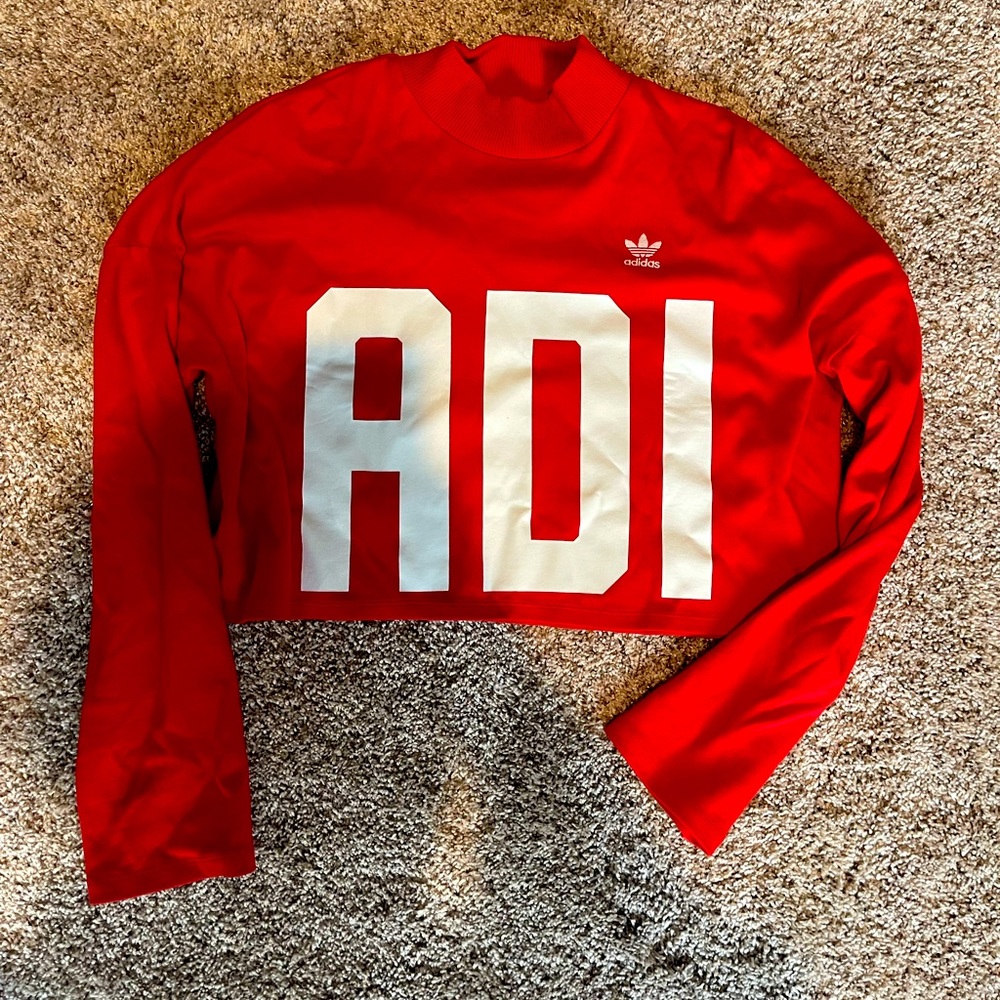 Adidas Cropped Red long sleeve